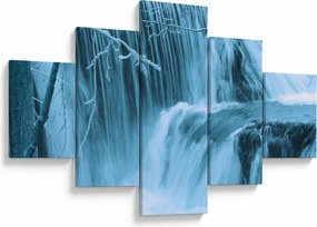 Obraz - lodowe wodospady (125x70 cm)