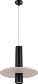 Beżowa nowoczesna lampa z nietypowym kloszem - M163-Zerpen