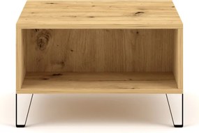 Ława Kwadratowa z Półką BACARDI 60 cm Dąb Artisan Do Salonu Nowoczesna