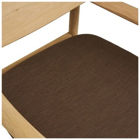 Brązowy fotel z podnóżkiem Olvera – House Nordic