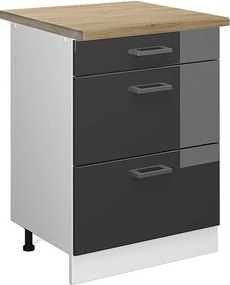 Szafka dolna do kuchni antracyt wysoki połysk 60x60x81.6 r-line