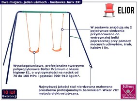 Podwójna huśtawka ogrodowa Wako 4X