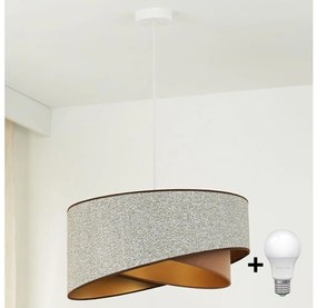 Brilagi - LED Żyrandol na lince LYRA 1xE27/15W/230V szary/kremowy/złoty