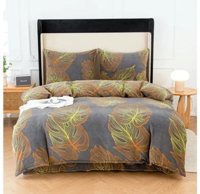 PrzytulneMieszkanie.pl PrzytulneMieszkanie.pl Pościel z mikropluszu TESICA szara Rozmiar pościeli: 70 x 80 cm | 140 x 200 cm