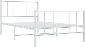 Loftowe metalowe łózko białe 100x200 cm W1-P26