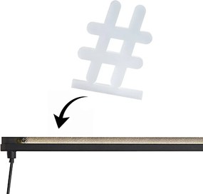 Nowoczesny kinkiet czarny z LED - Letterbox