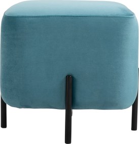 HOMCOM pufa podnóżek do salonu wyściełany poliester stal turkusowy