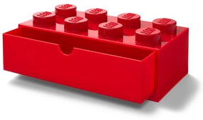 Czerwony pojemnik z szufladką LEGO®, 31x16 cm