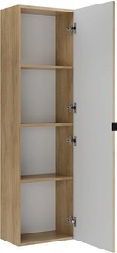 Wisząca kolumna łazienkowa - Kolor jasny naturalny - W140 cm - FILOR