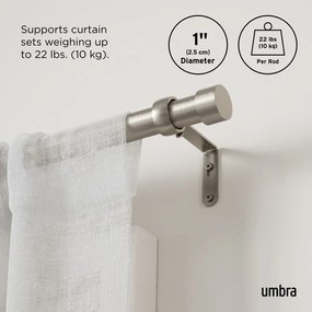 Regulowany karnisz ze stali nierdzewnej 168 - 305 cm Cappa – Umbra