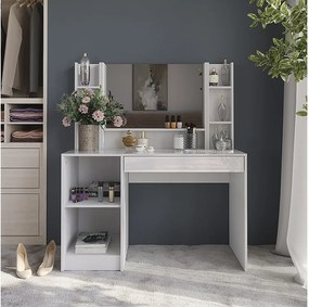 Stolik do przebierania biały/biały wysoki połysk 119.8x50.1x76 sherry