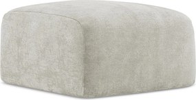 Pufa - z tkaniny szenilowej - perłowy - LEILA