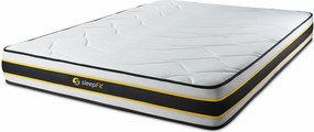 Materac FLEXY 160x210cm, Grubosc : 22 cm, sprezyny kieszeniowe i pianka z pamiecia ksztaltu, Wysoki, 3 strefy komfortu