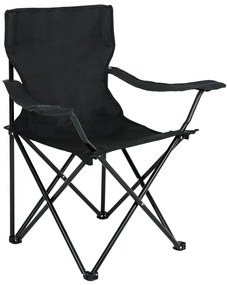 Czarne przenośne krzesło turystyczne Z6-G62