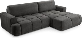 Masseno Narożnik VASTO z funkcją spania i pojemnikiem na pościel Narozniki L, Rozkładana sofa - Szary, VINCI 14