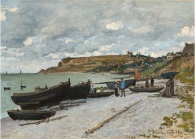 Obraz na szkle - Claude Monet, Sainte Adresse, reprodukcje (70x50 cm)