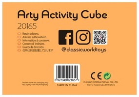 Classic world drewniana kostka edukacyjna sensoryczna 6w1