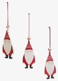 Zestaw 3 Ozdób Świątecznych Z Papier-mâché Vaucat Czerwone Wino - Sklum
