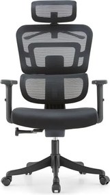 Fotel biurowy siatkowy Multipro do pracy przy komputerze, zgodny z normą BHP
