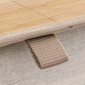 Kosz na pranie BAMBOO z motywem kwiatów, 60 l