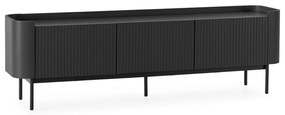 Czarna szafka pod TV 180x55x40 cm Willa – MOME