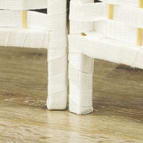 HOMCOM 4-częściowy parawan, składana zasłona, ściana osłonowa do salonu, sypialni, biura domowego, Biały