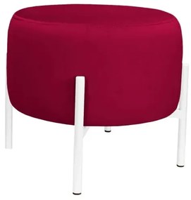 Pufa WILFRED MG VELVET bordowa/biała ATOS