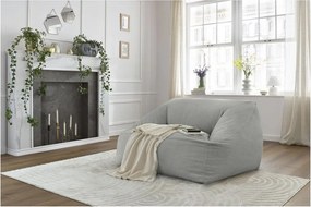 Jasnoszary sztruksowy worek do siedzenia Lilibet – Bobochic Paris