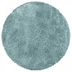 Dywan shaggy Fluffy Super Soft błękitny koło 80 cm x 80 cm