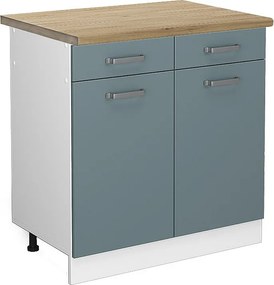 Szafka dolna do kuchni niebiesko-szary 80x60x81.6 r-line