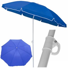 Parasol ogrodowy CORAL z regulacją kąta nachylenia 200 cm, niebieski