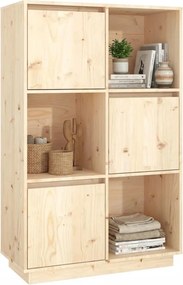 Wysoki Regał Stojący Drewniany Naturalny M0-N18