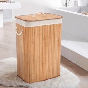 Naturalny bambusowy kosz na pranie 78 l Bamboo – Compactor