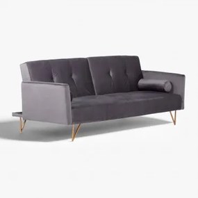 3-osobowa Rozkładana Sofa Z Aksamitu Jehrd Aksamitny Graphite - Sklum