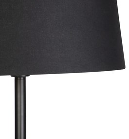 Inteligentna lampa stojąca czarna z czarnym kloszem 45 cm w tym Wifi A60 - Simplo Nowoczesny Oswietlenie wewnetrzne