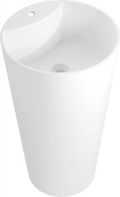 Mexen Onyx-02 umywalka wolnostojąca z konglomeratu 45 x 45 cm, biała mat - 26544500