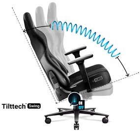 Materiałowy fotel gamingowy czarny Diablo X-Player 2.0 King Size