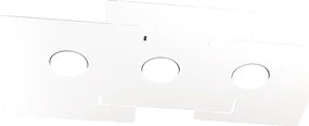 Lampa sufitowa LED ECHO Top Light w kolorze białym, prostokątna, metalowa, z 3 gniazdami na żarówki Gx53