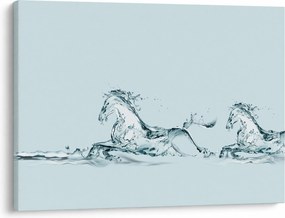 Obraz - Konie z kropli wody (70x50 cm)
