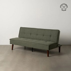Zielona rozkładana sofa z tkaniny szenilowej 181 cm – Ixia