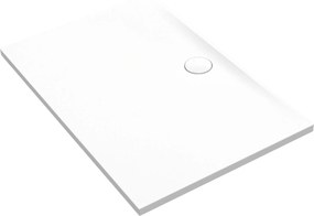 Brodzik z konglomeratu prostokątny biały połysk 100 x 80 RONA White Matt | Różne rozmiary | Różne kolory : Kolor - Biały połysk, Rozmiar - 120 x 80 cm