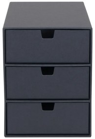 Ciemnoszary organizer z 3 szufladkami Bigso Box of Sweden Ingrid