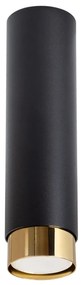 Plafon NERO 22,5 czarny/złoty tuba SOLLUX  LIGHTING