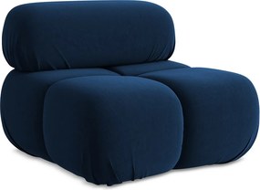 Fotel - z tkaniny welwetowej - królewski niebieski - LOKUA