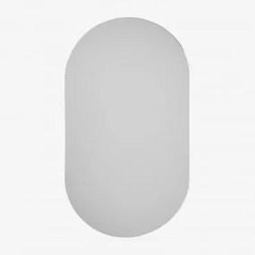 Owalne Lustro Ścienne Do Łazienki Z Miejscem Do Przechowywania 50x90 Cm Oricsa Czarna - Sklum