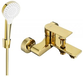 Mexen Royo R05 bateria wannowa z zestawem prysznicowym, złota - 7223R05-50