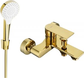 Mexen Royo R05 bateria wannowa z zestawem prysznicowym, złota - 7223R05-50