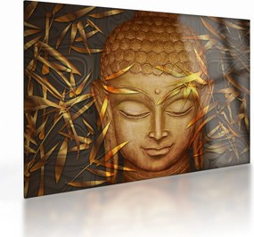 Obraz na szkle - Złoty Budda (70x50 cm)