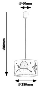 Rabalux 72069 dziecięca lampa wisząca Fowly, , biały