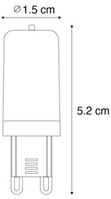 Zestaw 5 ściemnialnych żarówek LED G9 3W 280 lm 2700K